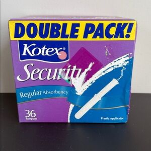 Kotex Security Tampons 36 Count 1994 Sealed - Regular